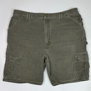 Vintage Carhartt B81 MOS Green Carpenter Shorts Size 40